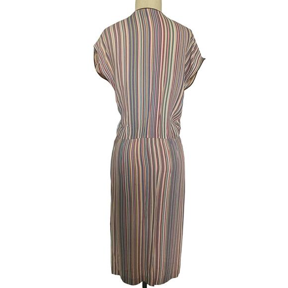 Vintage Judy Caliendo for Together New York Striped Midi Dress - Picture 7 of 9